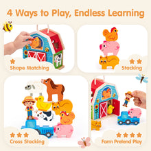 Charger l'image dans la visionneuse de la galerie, Farm Matching &amp; Stacking Barn Playset
