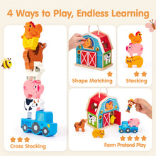Charger l'image dans la visionneuse de la galerie, Farm Matching &amp; Stacking Barn Playset
