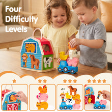Charger l'image dans la visionneuse de la galerie, Farm Matching &amp; Stacking Barn Playset

