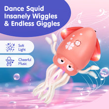 Load image into Gallery viewer, hahaland Dancing Squid Toy - Tummy Time Toys, Crawling Toys, Wiggling Musical Standing Toy, Funny Baby Girl Gifts, Dancing Octopus Baby Toys
