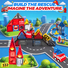 Cargar imagen en el visor de la Galería, Magnetic Tiles FIire Rescue Set
