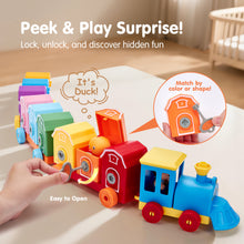 Load image into Gallery viewer, Montessori Train Set with Farm Animals
