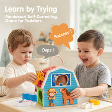 Charger l'image dans la visionneuse de la galerie, Farm Matching &amp; Stacking Barn Playset
