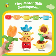 Cargar imagen en el visor de la Galería, Plush Flower Garden Stacking &amp; Sorting Toy

