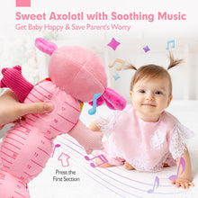 Load image into Gallery viewer, Musical Axolotl Plush Tummy Time Toys
