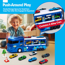 Charger l&#39;image dans la visionneuse de la galerie, 2-in-1 Car Carrier Race Tracks Ages 2-5
