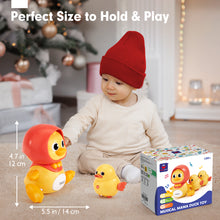 Load image into Gallery viewer, Musical Mother Duck Crawling Baby Toys
