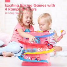 Laden Sie das Bild in den Galerie-Viewer, Pink Pound Balls Car Race Track Toddler Toys
