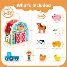 Charger l'image dans la visionneuse de la galerie, Farm Matching &amp; Stacking Barn Playset
