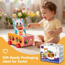 Load image into Gallery viewer, Wooden Farm Shape Sorting &amp; Feeding Toy
