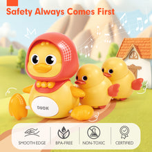 Load image into Gallery viewer, Musical Mother Duck Crawling Baby Toys
