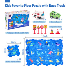 Cargar imagen en el visor de la Galería, Puzzle Racer Kids Car Track Set for 2-4
