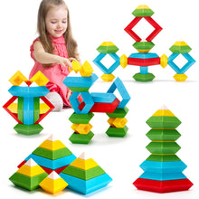 Laden Sie das Bild in den Galerie-Viewer, Building Blocks Pyramid Stacking Toys for 2+ Year Old

