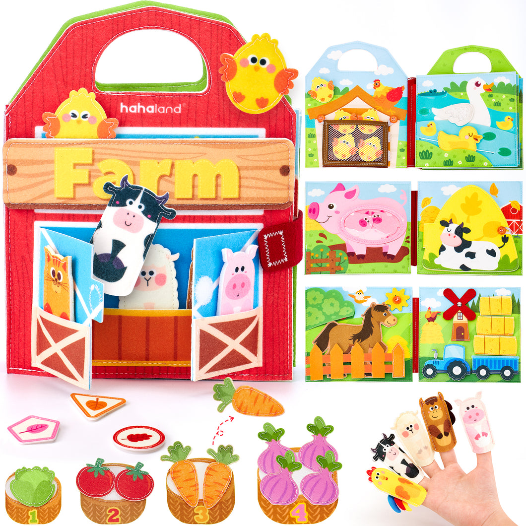 Farm Animals Quiet Busy Book for Toddlers