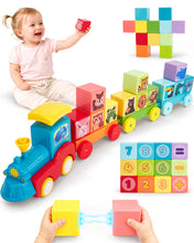 Load image into Gallery viewer, Large Magnetic Blocks Train Set

