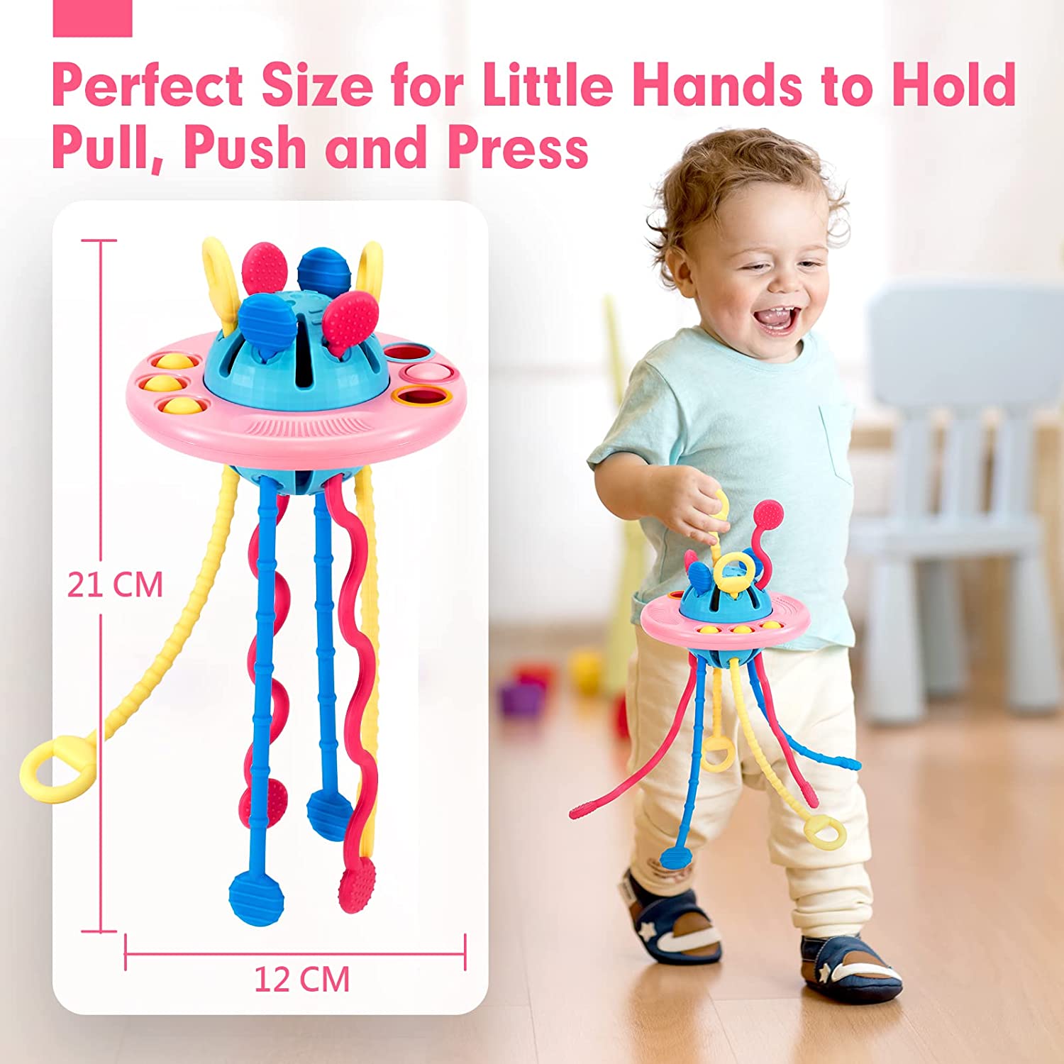 Silicone Pull String Baby Toys for Girl Pink – Hahaland