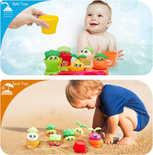 Load image into Gallery viewer, Color Sorting Toys for Toddlers 1-3 Puzzle N&#39; Plant Flower Pots 18pcs
