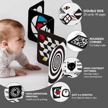 Carica l&#39;immagine nel visualizzatore Galleria, High Contrast Baby Flashcards Balck and White Baby Cards 0-6 Months
