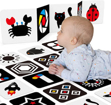 Cargar imagen en el visor de la Galería, High Contrast Baby Flashcards Balck and White Baby Cards 0-6 Months
