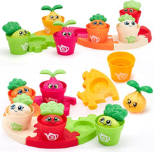 Laden Sie das Bild in den Galerie-Viewer, Color Sorting Toys for Toddlers 1-3 Puzzle N&#39; Plant Flower Pots 18pcs
