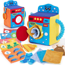 Cargar imagen en el visor de la Galería, Baby Tissue Box Montessori Washing Machine Toy Set
