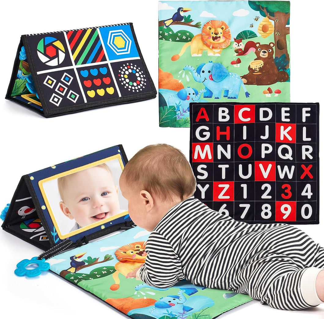 Tummy Time Mat Baby Mirror Toys 0-6 Months