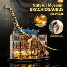 Load image into Gallery viewer, Cubicfun® 3D Puzzle LED Natural Museum Brachiosaurus Kit
