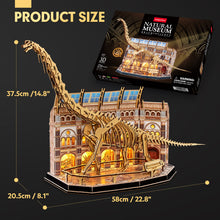 Load image into Gallery viewer, Cubicfun® 3D Puzzle LED Natural Museum Brachiosaurus Kit
