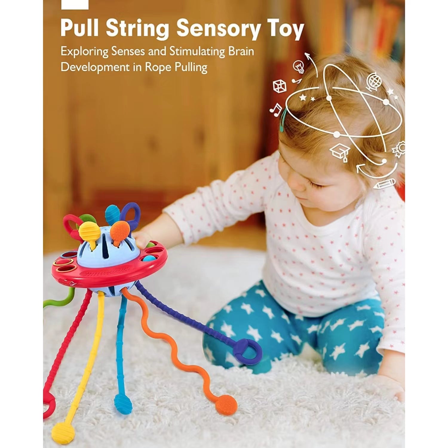 12-18 Months Silicone Pull String Toys – Hahaland