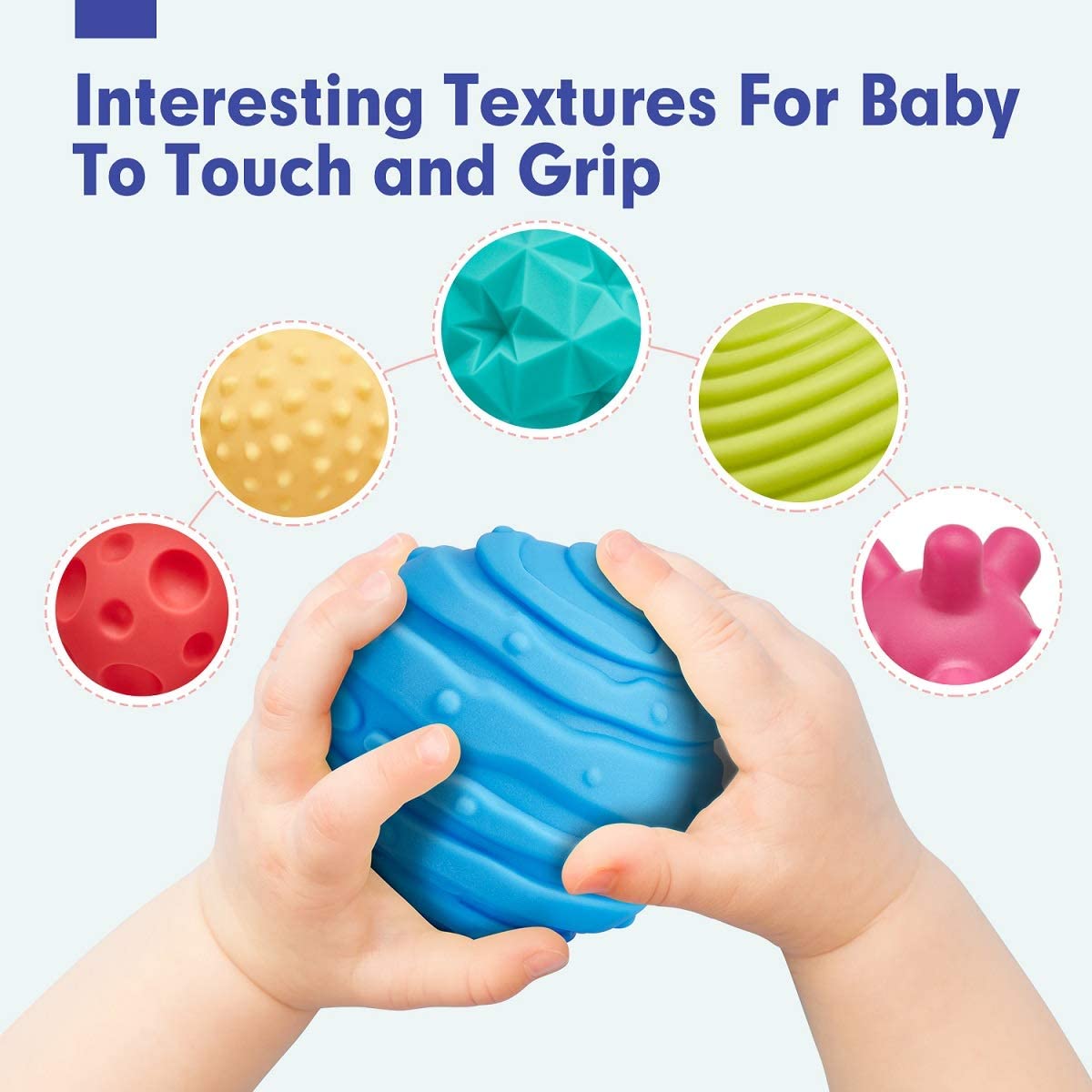 Juguetes para bebes 3-6 meses Bolas sensoriales Multicolor d hahaland  hahaland