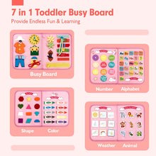 Laden Sie das Bild in den Galerie-Viewer, Busy Board Toddlers Travel Toys-Pink
