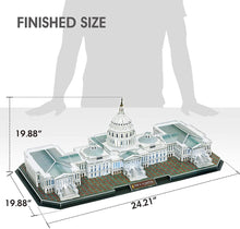 Carica l&#39;immagine nel visualizzatore Galleria, 3D Puzzles LED U.S. Capitol Washington - Hahaland
