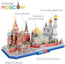 Charger l&#39;image dans la visionneuse de la galerie, Kits de modèles 3D Puzzle Moscou Cityline
