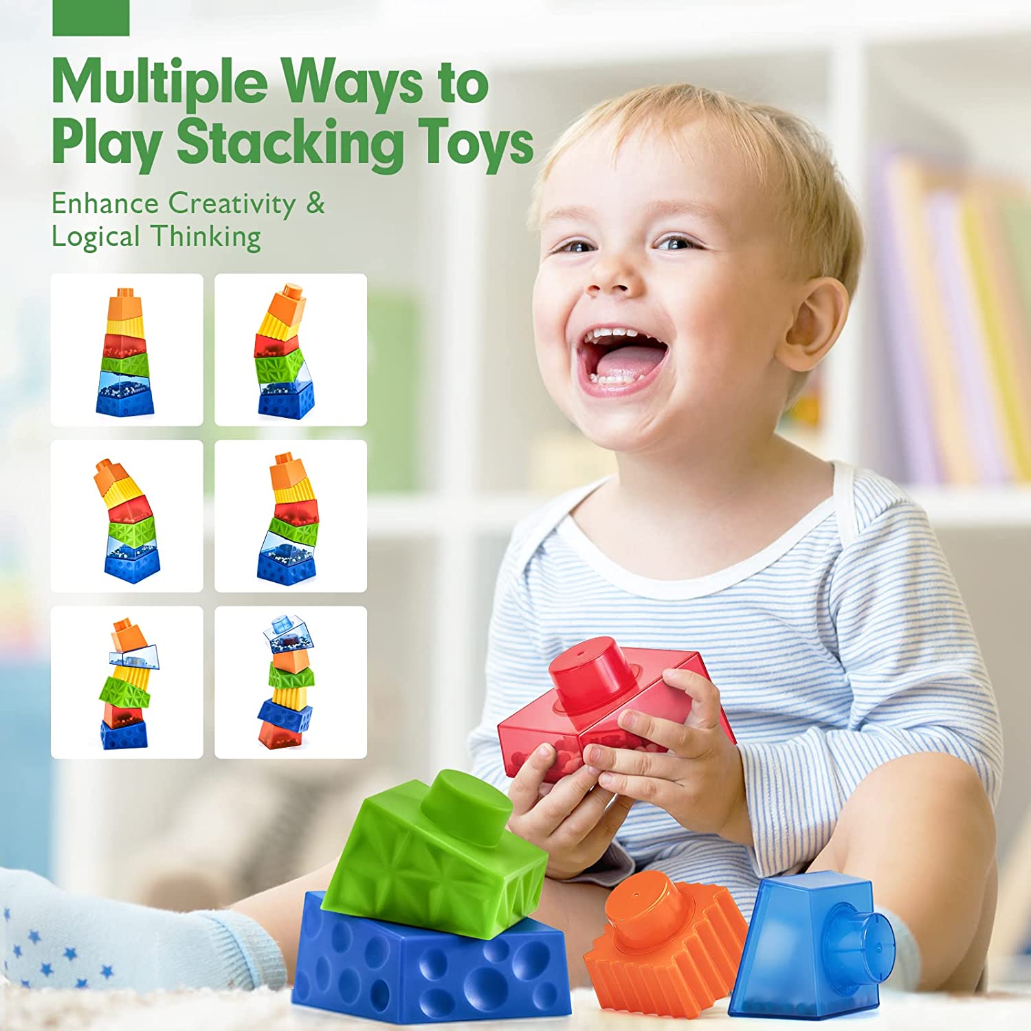 Stacking Blocks Montessori Toys – Hahaland
