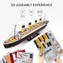 Laden Sie das Bild in den Galerie-Viewer, 3D Puzzles 34.6&quot; LED Titanic Ship - Hahaland
