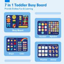 Load image into Gallery viewer, hahaland Toddler Busy Board - Toddler Sensory Montessori Toys for 1 2 3 Year Old Boys Girls, Busy Board for Toddlers 1 2-4 Year Old, Educational Learning Toys Gifts for Boys Girls (Dinosaur)

