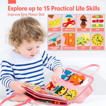 Carica l&#39;immagine nel visualizzatore Galleria, Busy Board Toddlers Travel Toys-Pink
