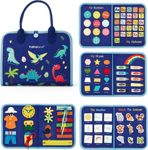 Charger l&#39;image dans la visionneuse de la galerie, hahaland Toddler Busy Board - Toddler Sensory Montessori Toys for 1 2 3 Year Old Boys Girls, Busy Board for Toddlers 1 2-4 Year Old, Educational Learning Toys Gifts for Boys Girls (Dinosaur)
