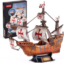 Laden Sie das Bild in den Galerie-Viewer, Cubicfun®  3D Puzzle Spanish Santa Maria Ship Model
