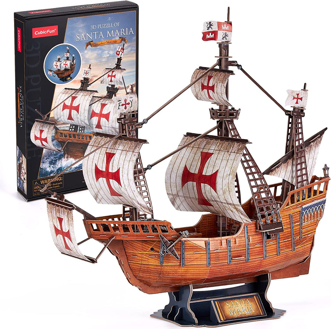 Cubicfun®  3D Puzzle Spanish Santa Maria Ship Model