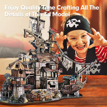 Charger l&#39;image dans la visionneuse de la galerie, Cubicfun®  3D Puzzle Tortuga Pirate Bay Cool Pirate Shipwreck
