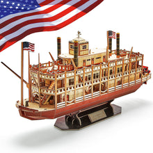 Load image into Gallery viewer, Cubicfun® 3D Puzzle US Worldwide Trading Mississippi Steamboat

