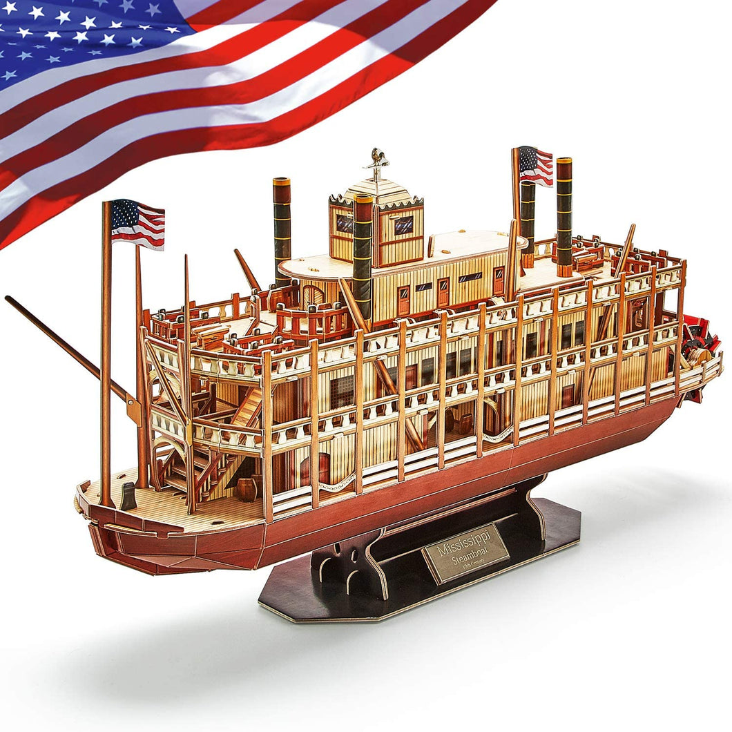 Puzzle 3D US Worldwide Trading Mississippi Steamboat