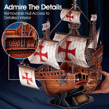Laden Sie das Bild in den Galerie-Viewer, Cubicfun®  3D Puzzle Spanish Santa Maria Ship Model
