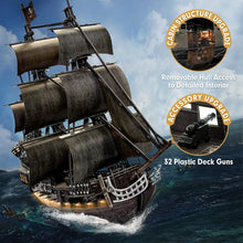Charger l&#39;image dans la visionneuse de la galerie, 3D Puzzles 26.6&quot; Moveable LED Pirate Ship - Hahaland
