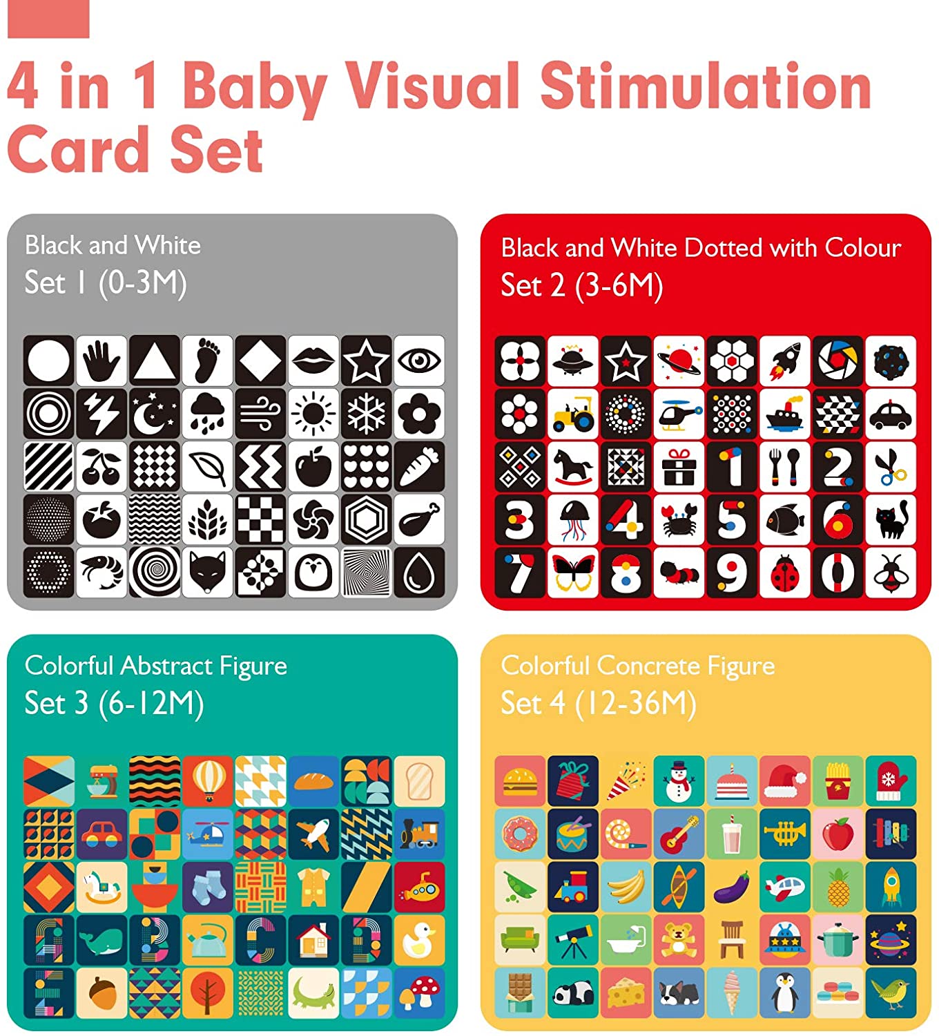 Baby Flash Cards Visual Stimulation Cards – Hahaland