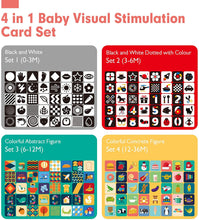 Carica l&#39;immagine nel visualizzatore Galleria, Infant Newborn Toys Baby Gifts Baby Toys 4 in 1 card set
