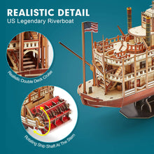 Load image into Gallery viewer, Cubicfun® 3D Puzzle US Worldwide Trading Mississippi Steamboat
