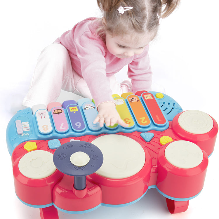Drum Keyboard Musical Piano With Colorful Night Light