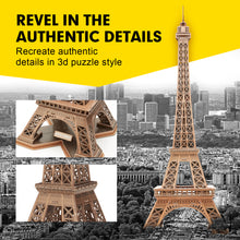Carica l&#39;immagine nel visualizzatore Galleria, Puzzle 3D Kit modello Torre Eiffel
